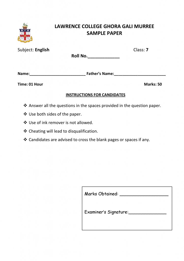 English Model Paper 7-page-001